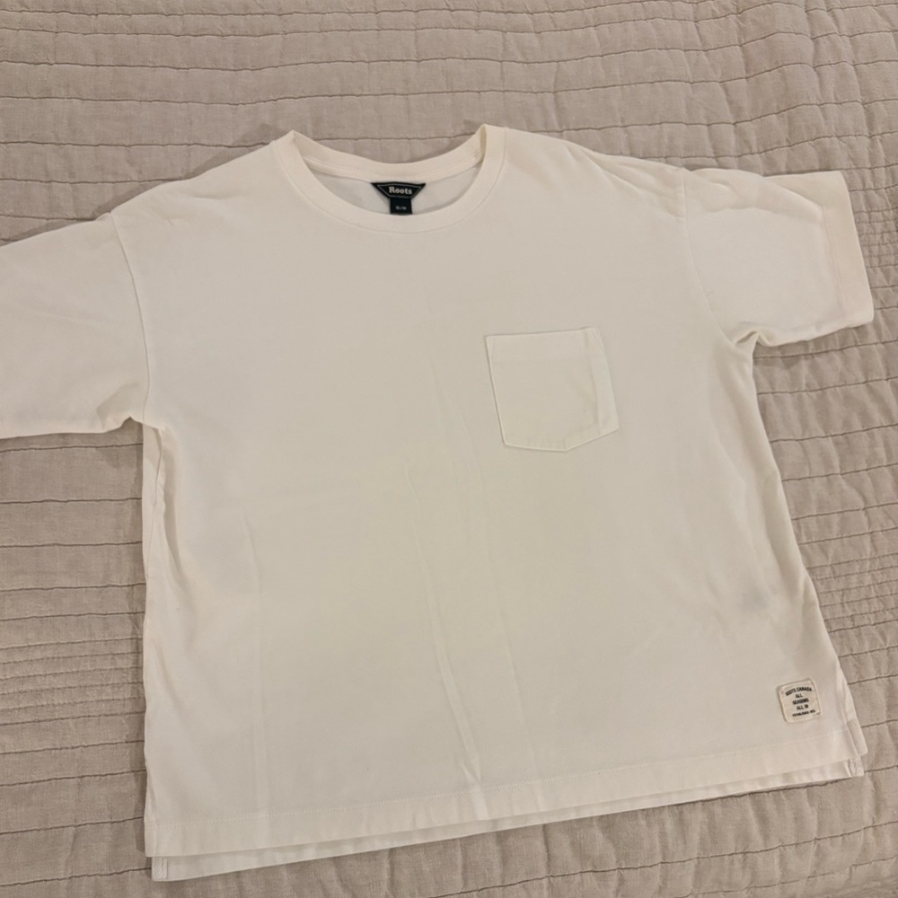 Roots Classic White T-Shirt with Pocket